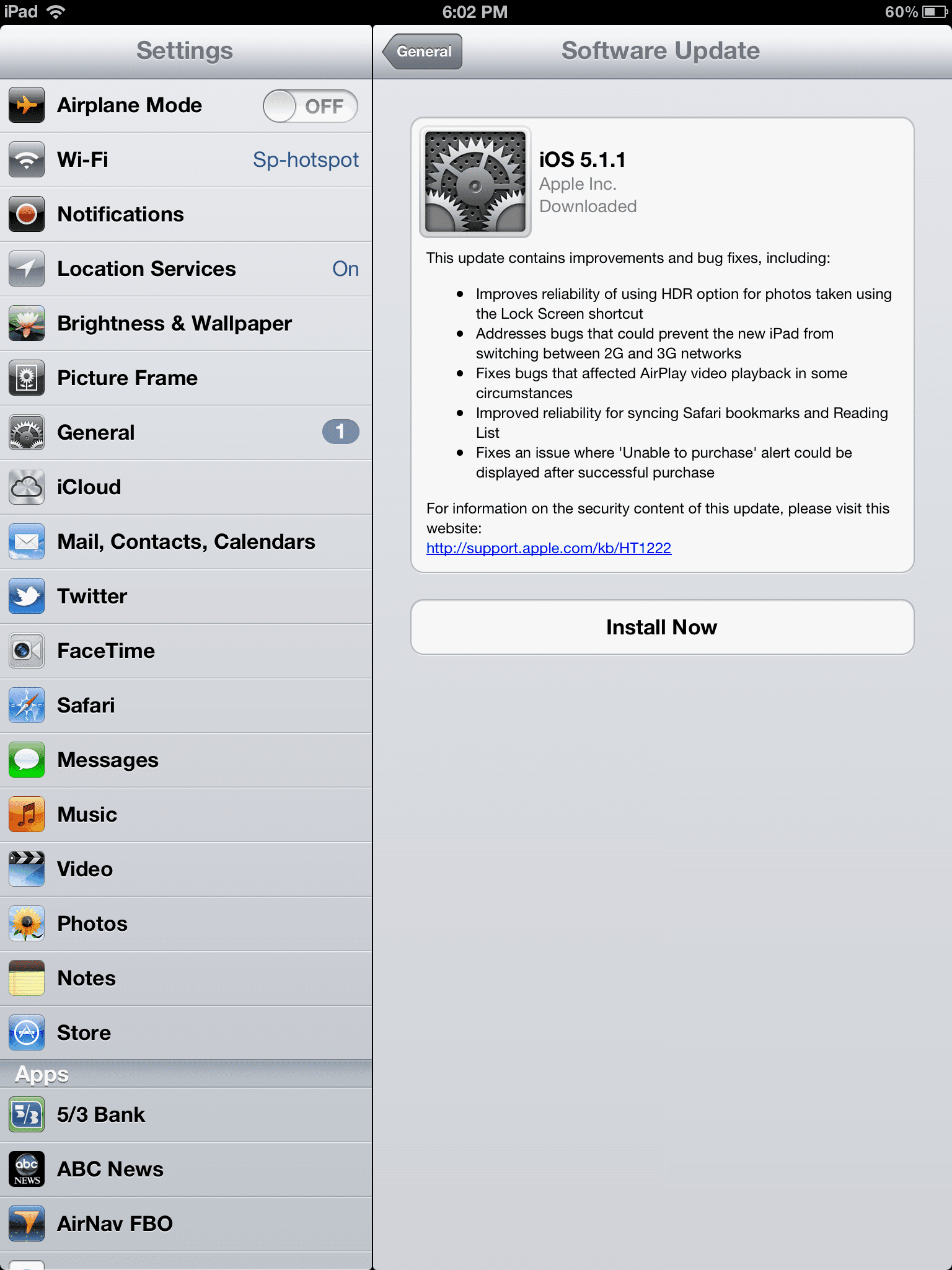 ipad ios 5.1 1