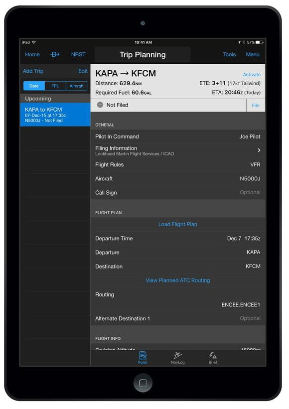 Garmin upgrades iOS flight planning, Android layout iPad Pilot News