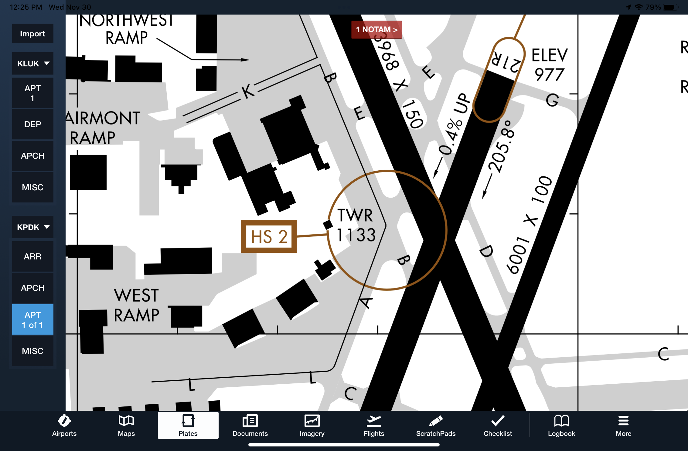 Where can you find a written description about surface Hot Spots for an airport?